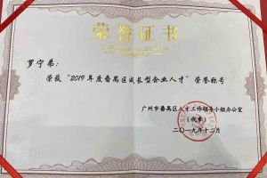 完美网页版登录入口_完美(中国)集团罗宁弟董事长荣获“2019年度番禺区成长型企业人才”